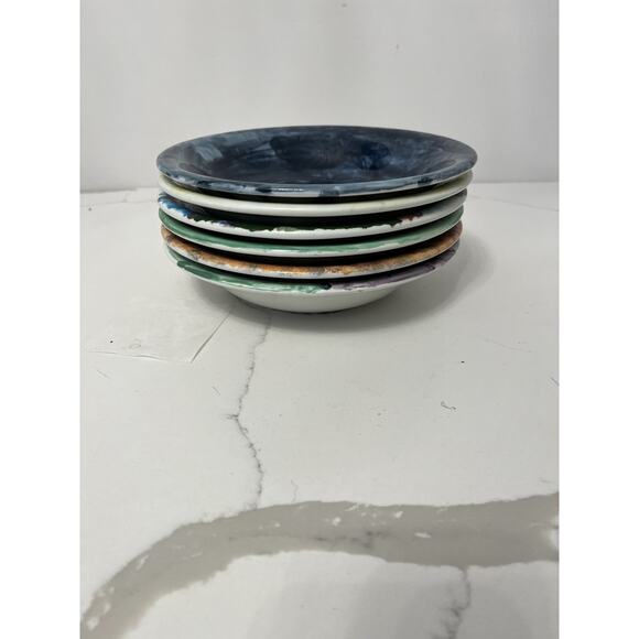 Studio Art Hand Painted Pottery Bowls Designed Signed Yout Artists-5 Bowls - Picture 12 of 12